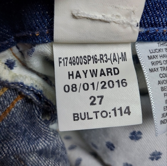 Lucky Brand Sweet Crop Mid Rise Blue Cropped Jeans Hayward Size 27 - Picture 14 of 14